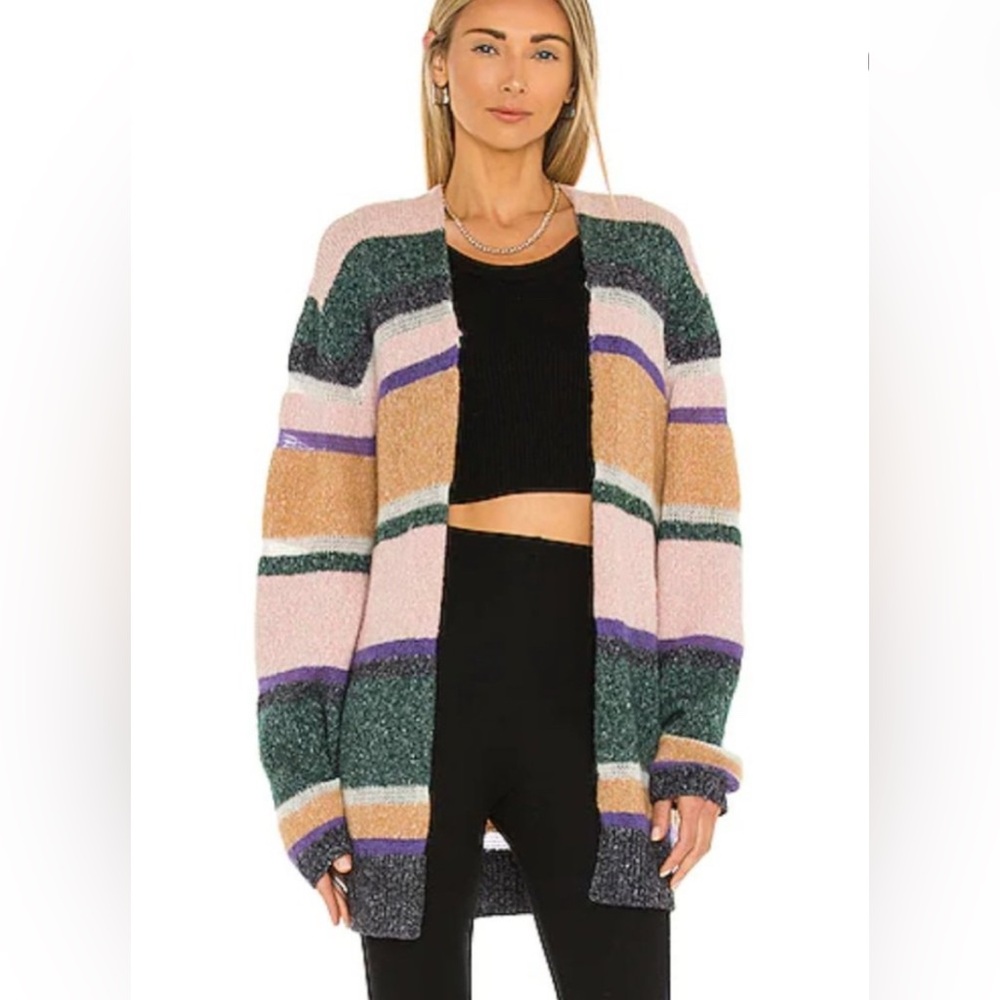 Veronica Beard Multicolor Striped Cardigan